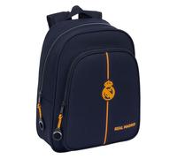 Safta Real Madrid 2. Team 24/25 Schulrucksack für Kinder, ideal für Kinder verschiedener Altersgruppen, bequem und vielseitig, Qualität und Widerstandsfähigkeit, 27 x 10 x 33 cm, Marineblau,