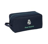 SAFTA | Real Madrid 2. Trikot 25/26 Schulschuhtasche, Schuh- und Sporttasche mit Reißverschluss Oben, seitlichem Tragegriff, großem Hauptfach, Marineblau, Maße 34 x 18 x 15 cm