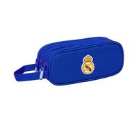 Real Madrid Federmäppchen mit Dreifach-Reißverschluss, für Kinder, ideal für Kinder von 5 bis 14 Jahren, bequem und vielseitig, Qualität und Widerstandsfähigkeit, 21 x 7 x 8,5 cm