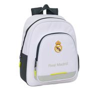 safta Real Madrid Equiicion 25/26 Kinderrucksack, ideal für Kinder verschiedener Altersgruppen, bequem und vielseitig, Qualität und Widerstandsfähigkeit, 28 x 10 x 34 mm, weiß, M, Casual