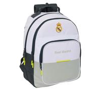 Safta Schulrucksack Real Madrid Equiicion 25/26 – Kinder, 32x15x42 cm, Weiß, M