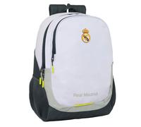 Safta Schulrucksack Real Madrid Equiicion 25/26 – Kinder, bequem, Weiß, 32×16×44 cm, Größe M