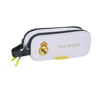 Safta Doppelmäppchen Real Madrid Equiicion 25/26 – für Kinder im Schulalter, 21x6x8 cm, Weiß, M
