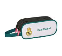 Real Madrid Equiicion 26/27 Federmäppchen mit 3 Reißverschlüssen, ideal für Kinder von 5 bis 14 Jahren, bequem und vielseitig, Qualität und Widerstandsfähigkeit, 21 x 7 x 8,5 cm