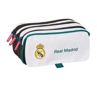 Real Madrid Equiicion 26/27 Federmäppchen, Dreifachmäppchen, für Kinder, ideal für Kinder im Schulalter, bequem und vielseitig, Qualität und Widerstandsfähigkeit, 21,5 x 8 x 10 cm