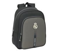 Safta Real Madrid 3. Team 24/25 Schulrucksack für Kinder, ideal für Kinder verschiedener Altersgruppen, bequem und vielseitig, Qualität und Widerstandsfähigkeit, 27 x 10 x 33 cm, grau, M, Casual