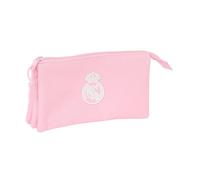 Safta Real Madrid Feminino Federmäppchen für Kinder, ideal für Kinder im Schulalter, bequem und vielseitig, Qualität und Widerstandsfähigkeit, 22 x 3 x 12 cm, Rosa, Rosa, Estándar, Lässig