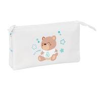 Real Madrid - Dreifach-Federmäppchen, ideal für Kinder im Schulalter, bequem und vielseitig, Qualität und Widerstandsfähigkeit, 22 x 3 x 12 cm