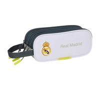 safta Real Madrid Equiicion 25/26 Federmäppchen mit 3 Reißverschlüssen, für Kinder, ideal für Kinder von 5 bis 14 Jahren, bequem und vielseitig, Qualität und Widerstandsfähigkeit, 21 x 7 x 8,5 cm