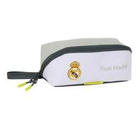 safta Real Madrid Equiicion 25/26 Federmäppchen, quadratisch, groß, für Kinder, ideal für Kinder im Schulalter, bequem und vielseitig, Qualität und Widerstandsfähigkeit, 22 x 10 x 10 cm, weiß, M