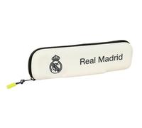 safta Real Madrid Equiicion 25/26 - schmales Federmäppchen aus Silikon, für Kinder, ideal für Kinder im Schulalter, bequem und vielseitig, Qualität und Widerstandsfähigkeit, 20 x 2 x 5,5 cm, weiß, M