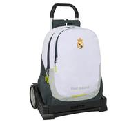 Safta Real Madrid 25/26 Evolution Wheeled Backpack Weiß