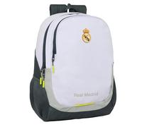 safta Real Madrid Equiicion 25/26 Schulrucksack für Kinder, ideal für Kinder verschiedener Altersgruppen, bequem und vielseitig, Qualität und Widerstandsfähigkeit, 32 x 16 x 44 cm, weiß, M, Casual