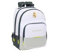 safta Real Madrid EQUIPACIÓN 25/26 Schulrucksack, ideal für Kinder unterschiedlichen Alters, bequem und vielseitig, Qualität und Haltbarkeit, 32 x 16 x 42 cm, weiß, M, lässig, weiß, M, Casual