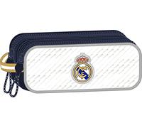 Safta Real Madrid - Federmäppchen für Kinder, für Kinder, ideal für Kinder im Schulalter, bequem und vielseitig, Qualität und Stärke, 21 x 6 x 8 cm, Weiß, weiß, Estándar, Lässig