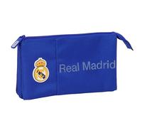 safta Real Madrid Federmäppchen für Kinder, ideal für Kinder im Schulalter, bequem und vielseitig, Qualität und Widerstandsfähigkeit, 22 x 3 x 12 cm