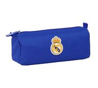 Real Madrid Federmäppchen mit Reißverschluss und Fach, für Kinder, ideal für Kinder im Schulalter, bequem und vielseitig, Qualität und Widerstandsfähigkeit, 21 x 7 x 8 cm