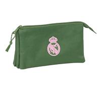 Safta Real Madrid Feminino Federmäppchen für Kinder, ideal für Kinder im Schulalter, bequem und vielseitig, Qualität und Widerstandsfähigkeit, 22 x 3 x 12 cm, Khaki, kaki, Estándar, Lässig