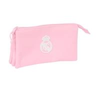 safta Real Madrid Feminino Federmäppchen für Kinder, ideal für Kinder im Schulalter, bequem und vielseitig, Qualität und Widerstandsfähigkeit, 22 x 3 x 12 cm, Rosa, Rosa, Estándar, Lässig