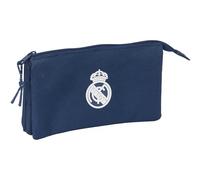 Safta Real Madrid Feminino Federmäppchen für Kinder, ideal für Kinder im Schulalter, bequem und vielseitig, Qualität und Widerstandsfähigkeit, 22 x 3 x 12 cm, Marineblau, marineblau, Estándar, Lässig