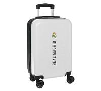 Real Madrid 1. Team 24/25, Kabinentrolley, 50,8 cm, Koffer mit Rädern, Sicherheitsschloss, Leichter Koffer, 34,5 x 20 x 55 cm, Weiß/Grau, Weiß/Grau, Estándar, Lässig