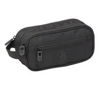 safta Real Madrid Premium Laptoptasche, Rucksack, ideal für Kinder verschiedener Altersgruppen, bequem und vielseitig, Qualität und Widerstandsfähigkeit, 21 x 10 x 8 cm, Schwarz, Schwarz, Estándar,