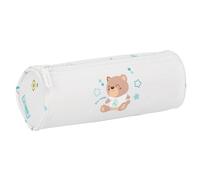 Real Madrid Schulmäppchen, rund, ideal für Kinder von 5 bis 14 Jahren, bequem und vielseitig, Qualität und Widerstandsfähigkeit, 20 x 7 cm