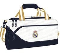 Safta Real Madrid Sporttasche, Rucksack, ideal für Kinder verschiedener Altersgruppen, bequem und vielseitig, Qualität und Strapazierfähigkeit, 50 x 25 x 25 cm, Weiß, weiß, Estándar, Lässig