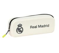safta Real Madrid Team 25/26 Federmäppchen, quadratisch, Silikon, für Kinder, ideal für Kinder im Schulalter, bequem und vielseitig, Qualität und Widerstandsfähigkeit, 18,5 x 5,5 x 7,5 cm, weiß, M