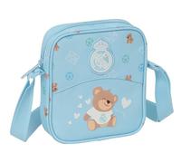 Real Madrid Vorschule, kleine Umhängetasche, Kindertasche, ideal für Kinder von 5 bis 14 Jahren, bequem und vielseitig, Qualität und Widerstandsfähigkeit, 16 x 4 x 18 cm