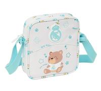 Real Madrid Vorschule weiß, kleine Umhängetasche, Kindertasche, ideal für Kinder von 5 bis 14 Jahren, bequem und vielseitig, Qualität und Widerstandsfähigkeit, 16 x 4 x 18 cm