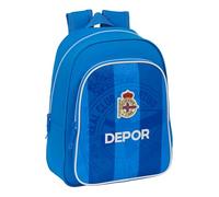 safta Real Sport de la Coruña Schulrucksack für Kinder, ideal für Kinder verschiedener Altersgruppen, bequem und vielseitig, Qualität und Widerstandsfähigkeit, 27 x 10 x 33 cm, Blau, blau, Estándar,