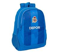 safta Real Sport de la Coruña Schulrucksack für Kinder, ideal für Kinder verschiedener Altersgruppen, bequem und vielseitig, Qualität und Widerstandsfähigkeit, 32 x 16 x 44 cm, Blau, blau, Estándar,