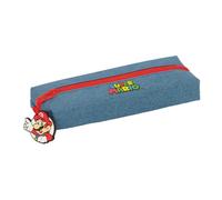 safta SUPER Mario Federmäppchen, rechteckig, für Kinder, ideal für Kinder im Schulalter, bequem und vielseitig, Qualität und Widerstandsfähigkeit, 22 x 7 x 40 cm