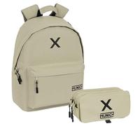 Safta Rucksack für Notebook 14,1 Zoll München Basicos Maulwurf + Dreifachtasche Big München Basicos Topo - Komplettpaket München Rucksack für Notebook 14,1 Zoll und Dreifach großes Federmäppchen,