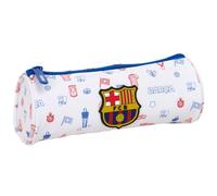 Safta - Rundes Federmäppchen FC Barcelona für die Vorschule, Schulorganizer für Kinder mit Reißverschluss und leicht zu öffnendem Griff, Maße 20 x 7 x 7 cm, Federmäppchen
