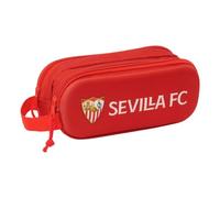 Safta Sevilla FC 3D, Doppel-Schultasche für Kinder und Jugendliche, mit zwei separaten Fächern, doppeltem Reißverschluss, seitlicher Griff, Maße 21 x 6 x 8 cm