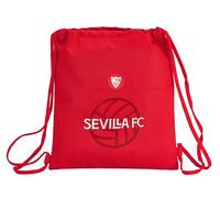 Safta Rucksacktasche Sevilla Fútbol Club mit Bändern flach 35 x 40 x 1 cm Rot