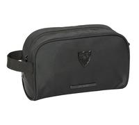 Safta Sevilla FC Business Kulturtasche für Kinder mit Griff, Kulturbeutel für Kinder, einfache Reinigung, bequem und vielseitig, Qualität und Widerstandsfähigkeit, 24 x 10 x 15 cm, Schwarz, Schwarz,