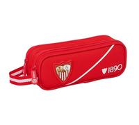 SEVILLA FC Doppelmäppchen für Kinder, ideal für Kinder im Schulalter, bequem und vielseitig, Qualität und Widerstandsfähigkeit, 21 x 6 x 8 cm