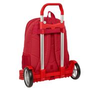 Safta Sevilla FC Rucksack, ergonomischer Rücken, mit Trolley Evolution, ideal für Kinder verschiedener Altersgruppen, bequem und vielseitig, Qualität und Widerstandsfähigkeit, 32 x 14 x 43 cm, rot, M