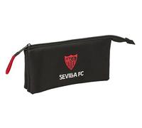 safta SEVILLA FC Federmäppchen mit 3 Fächern, für Kinder, ideal für Kinder im Schulalter, bequem und vielseitig, Qualität und Widerstandsfähigkeit, 22 x 3 x 12 cm