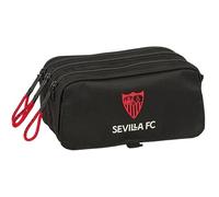 safta Sevilla FC Federmäppchen mit 3 Fächern, für Kinder, ideal für Kinder im Schulalter, bequem und vielseitig, Qualität und Widerstandsfähigkeit, 21,5 x 8 x 10 cm