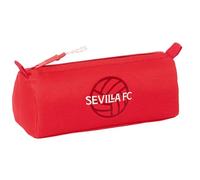 safta Sevilla FC Federmäppchen mit Reißverschluss und Fach, für Kinder, ideal für Kinder im Schulalter, bequem und vielseitig, Qualität und Widerstandsfähigkeit, 21 x 7 x 8 cm, Rot, rot, Estándar,