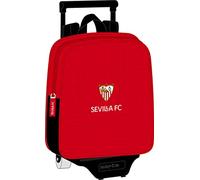 Safta Sevilla FC Kinderrucksack Trolley, ideal für Kinder verschiedener Altersgruppen, bequem und vielseitig, Qualität und Widerstandsfähigkeit, 22 x 10 x 27 cm, Rot/Schwarz