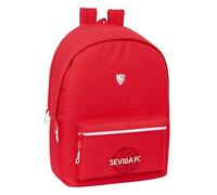 Safta SEVILLA FC Rucksack für Laptop 39,6 cm (15,6 Zoll) und USB, ideal für Jugendliche verschiedener Altersgruppen, recycelter Stoff, bequem und vielseitig, Qualität und Widerstandsfähigkeit, 31 x 18