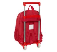 Safta Kinderrucksack mit Trolley Sevilla FC 705 – bequem und robust – 28 x 10 x 34 cm – Rot, M