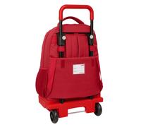 Safta Großer Rucksack mit Rädern Sevilla FC – 33 x 22 x 45 cm, abnehmbar, rot