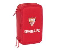 Safta SEVILLA FC Schulmäppchen mit 37 Utensilien, Kindermäppchen, ideal für Kinder von 5 bis 14 Jahren, bequem und vielseitig, Qualität und Widerstandsfähigkeit, 12,5 x 5,5 x 19,5 cm, rot, M, Casual