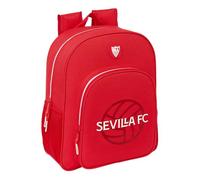 safta Sevilla FC Schulrucksack für Kinder, anpassbar an den Kinderwagen, ideal für Kinder im Schulalter, bequem und vielseitig, Qualität und Widerstandsfähigkeit, 32 x 12 x 38 cm, Rot, rot, Estándar,